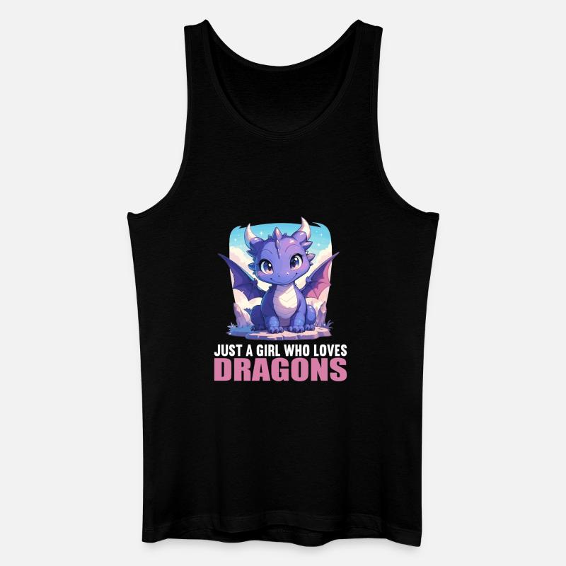 Drachen Drache - Männer Bio Tank Top - Schwarz