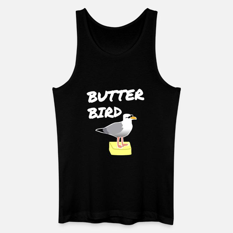 Butter Bird Möwen Print - Männer Bio Tank Top - Schwarz