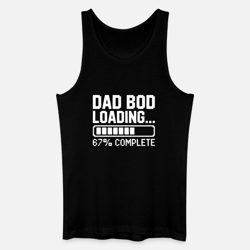 Papa Bod Loading - Männer Bio Tank Top - Schwarz