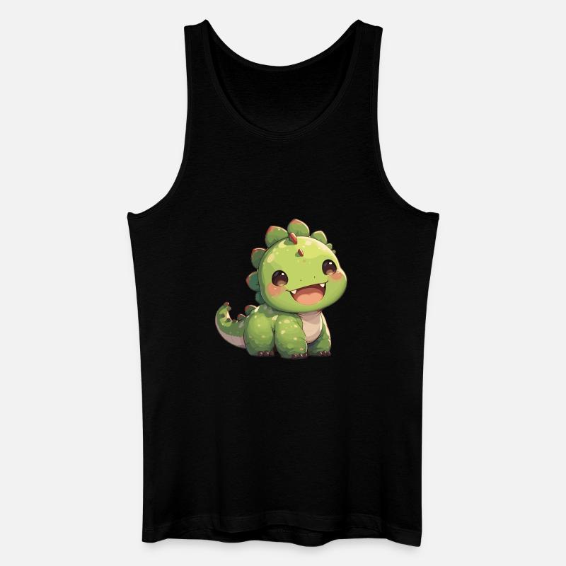 Dino Saurier Dinosaurier - Männer Bio Tank Top - Schwarz