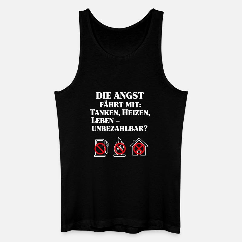 Die Angst fährt mit - Männer Bio Tank Top - Schwarz