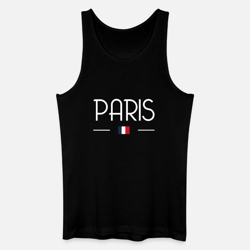 Paris - Männer Bio Tank Top - Schwarz