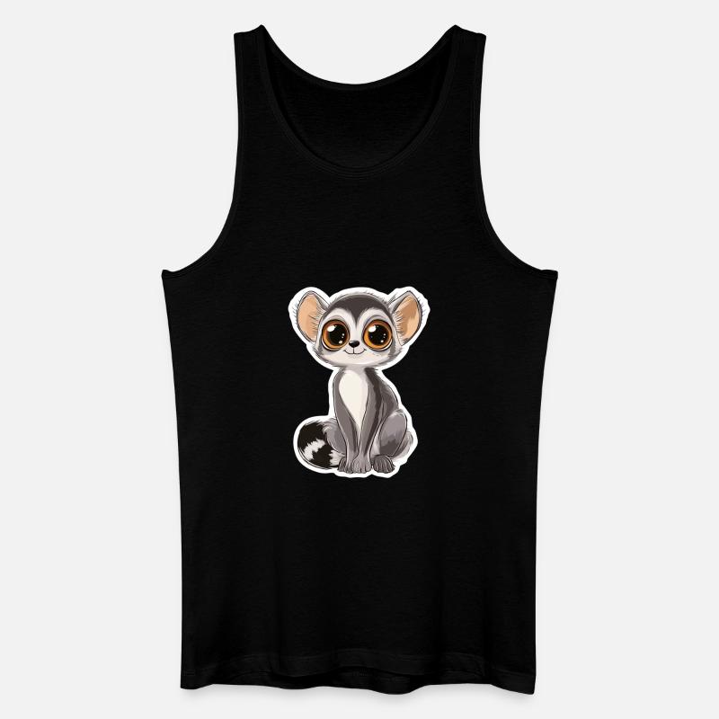 Lemur - Männer Bio Tank Top - Schwarz