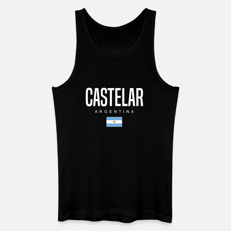 Castelar Argentinien Argentinier - Männer Bio Tank Top - Schwarz