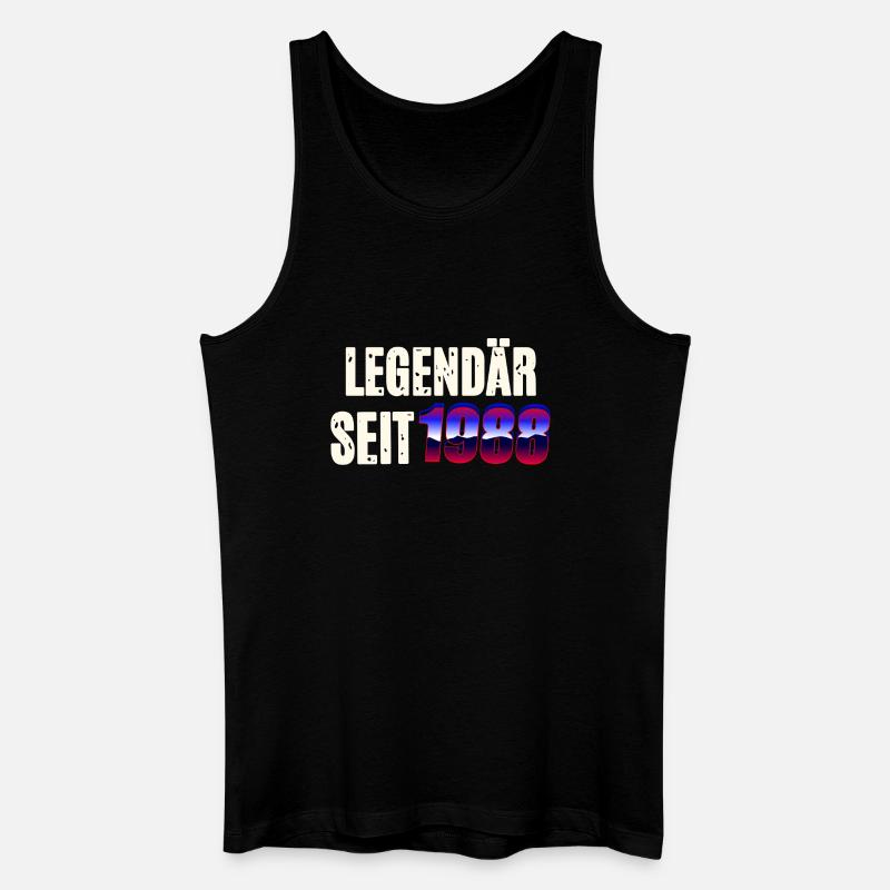 Legendär seit 1988 - Männer Bio Tank Top - Schwarz