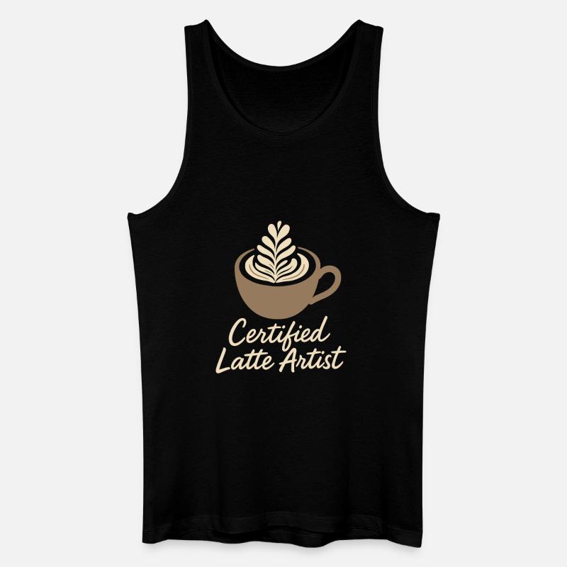 Barista Espresso Crew Kaffee Slinger Latte - Männer Bio Tank Top - Schwarz