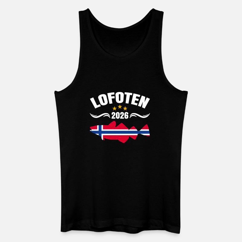 Lofoten 2026 - Männer Bio Tank Top - Schwarz