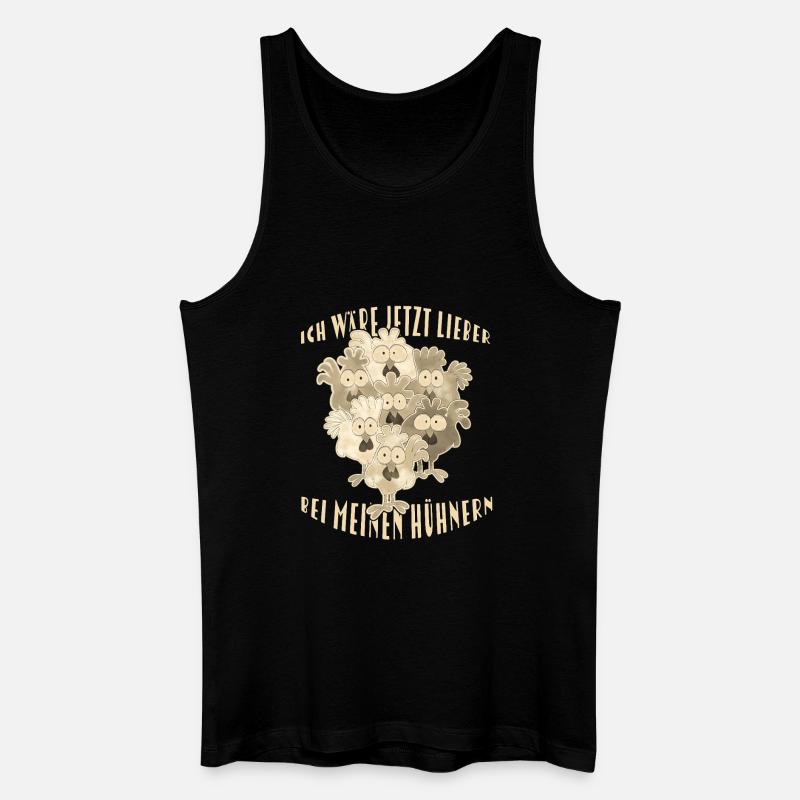 Hühner Spruch - Männer Bio Tank Top - Schwarz