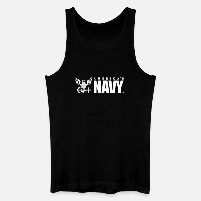 US Navy Emblem - Männer Bio Tank Top - Schwarz