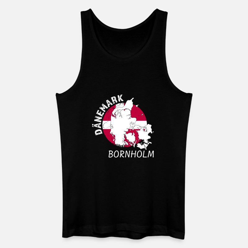 Bornholm - Männer Bio Tank Top - Schwarz