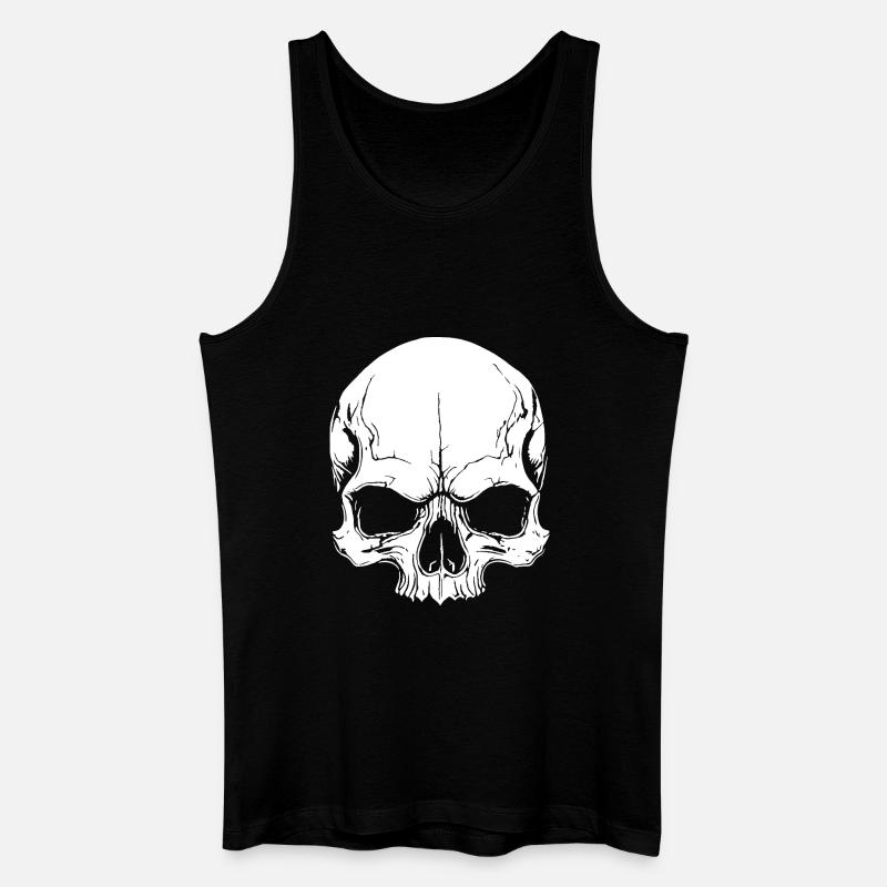 Cooles Schädel-Design - Männer Bio Tank Top - Schwarz