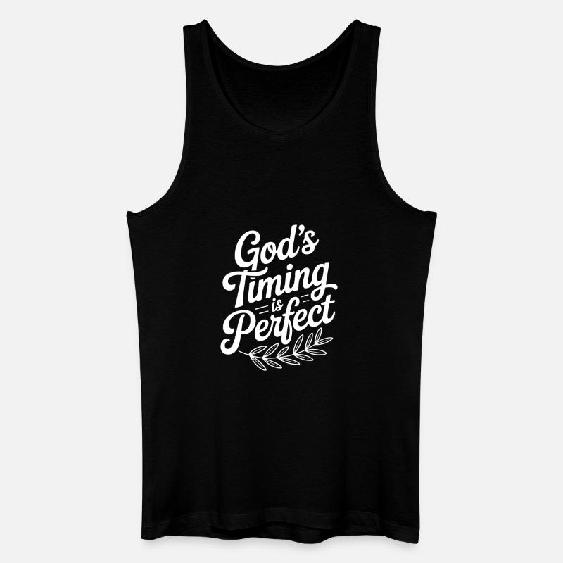 Gottes Timing ist perfekt - Männer Bio Tank Top - Schwarz