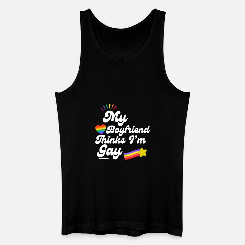 Rainbow Love Pride Statement - Men’s Organic Tank Top - black