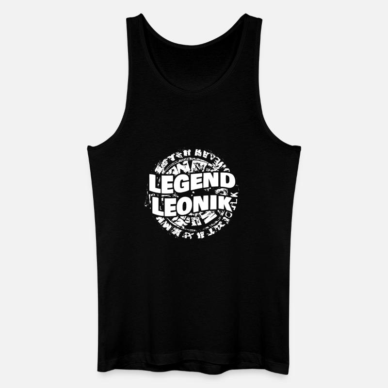 Mann Leonik - Männer Bio Tank Top - Schwarz