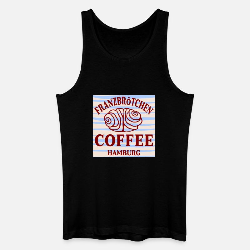 FRANZBRÖTCHEN HAMBURG KAFFEE - Männer Bio Tank Top - Schwarz