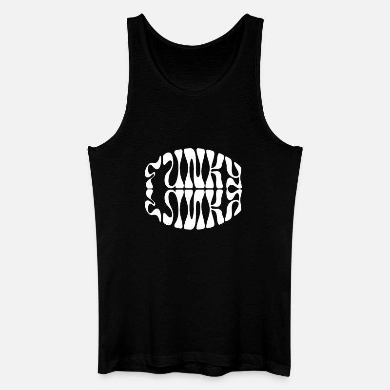Funky Musik typografisches Design - Männer Bio Tank Top - Schwarz