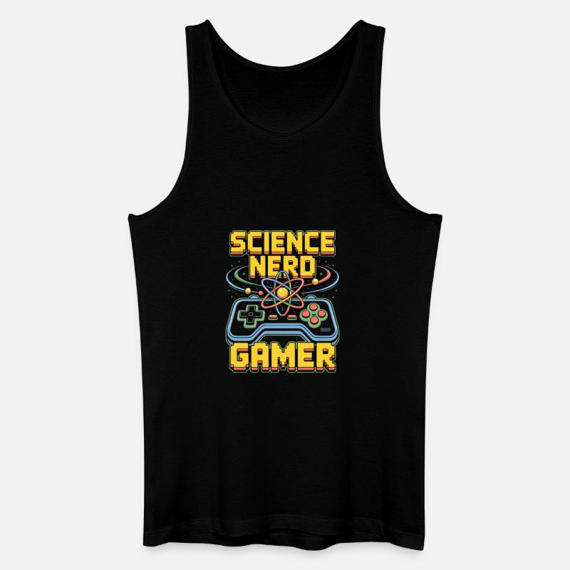 Science Nerd Gamer Atom Controller Wissenschaft - Männer Bio Tank Top - Schwarz