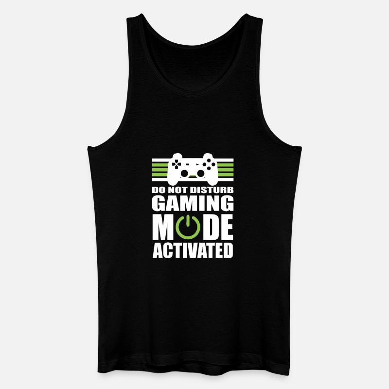 Gaming-Modus: Nicht stören - Männer Bio Tank Top - Schwarz