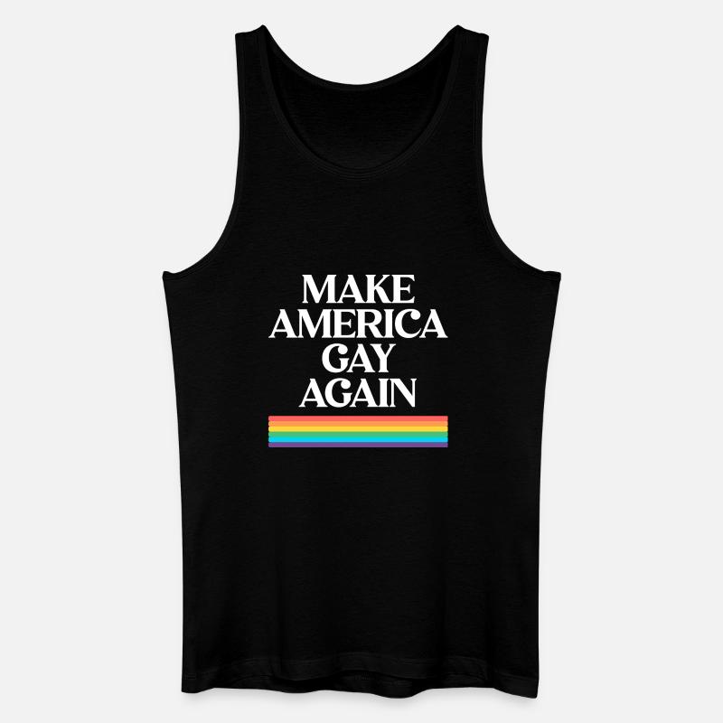 Make America Gay Again - Pride Design - Männer Bio Tank Top - Schwarz