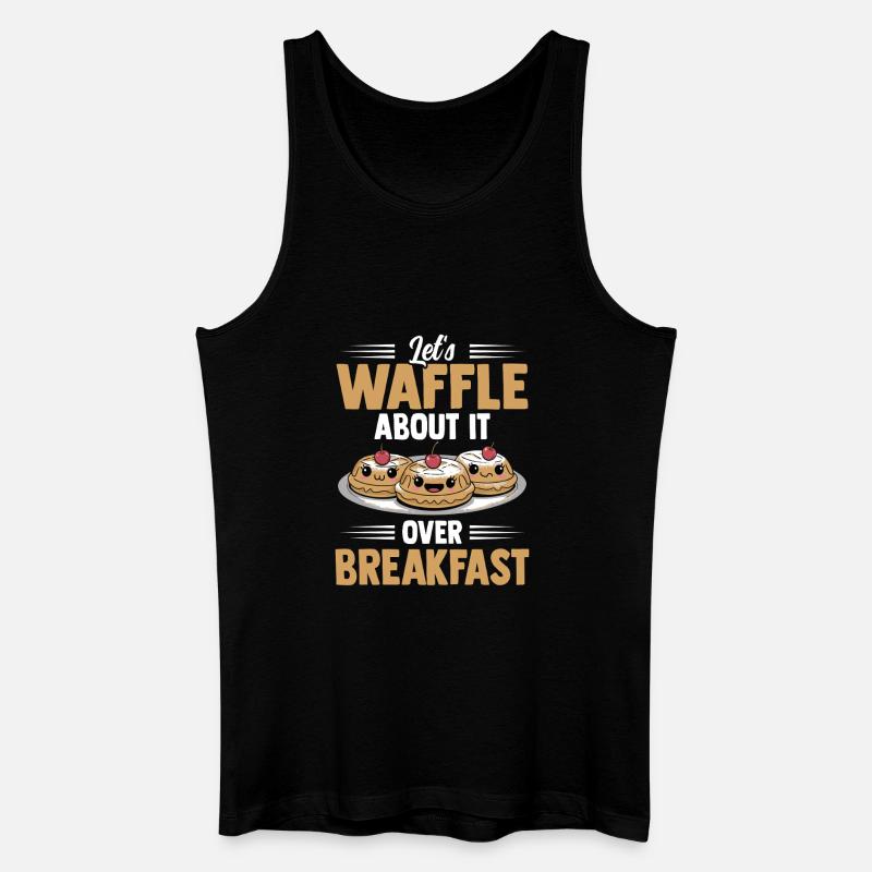 Let's Waffle About It Over Breakfast - Männer Bio Tank Top - Schwarz