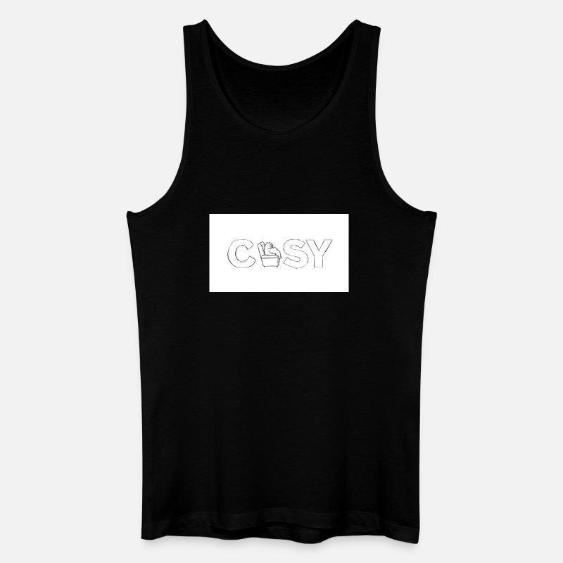 Cozy Relaxation Katzen Illustration - Männer Bio Tank Top - Schwarz