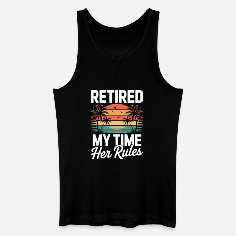 Rentner Lustiger Spruch Ruhestand - Männer Bio Tank Top - Schwarz