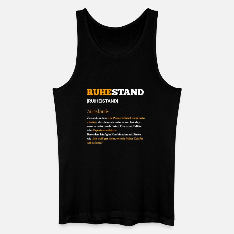 Ruhestand Typografie Poster - Männer Bio Tank Top - Schwarz