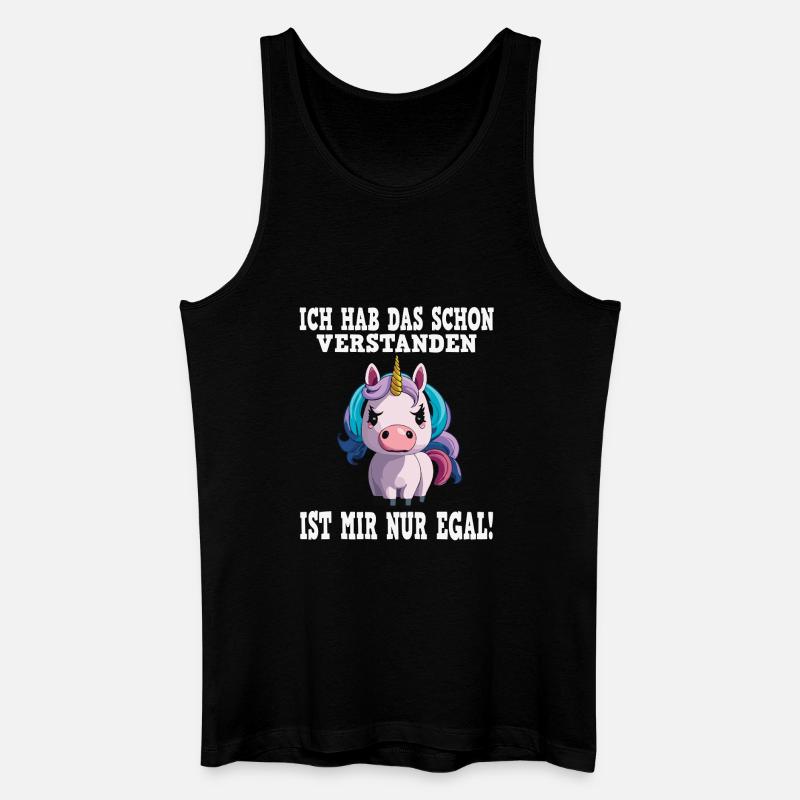 Süßer Einhorn-Kuschellook - Männer Bio Tank Top - Schwarz