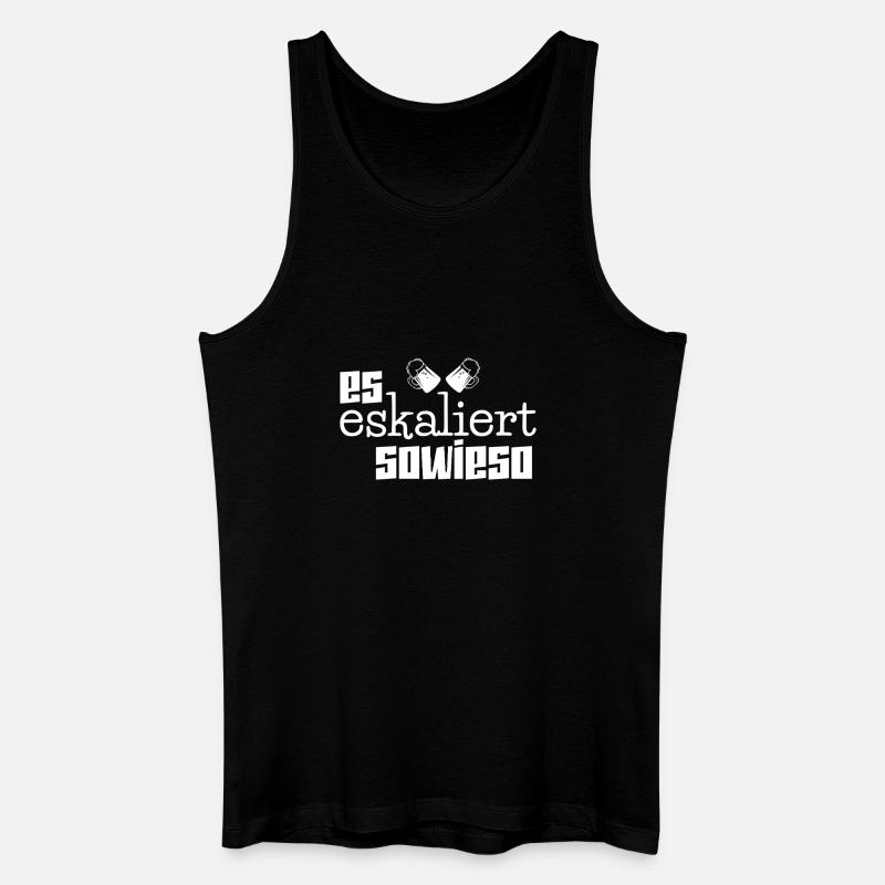 Dirndl  Lederhosen Ersatz - Männer Bio Tank Top - Schwarz