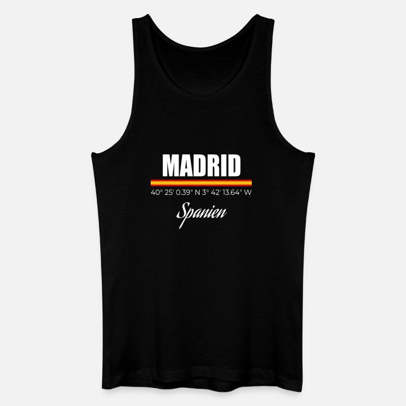 Madrid - Männer Bio Tank Top - Schwarz