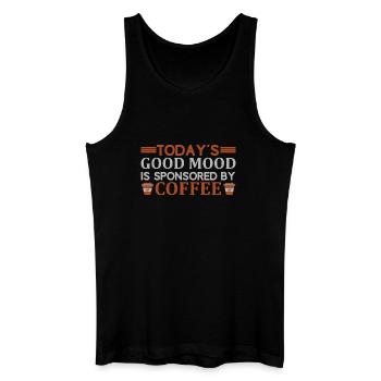 Mood sponsored by coffee - Männer Bio Tank Top - Schwarz - Vorne