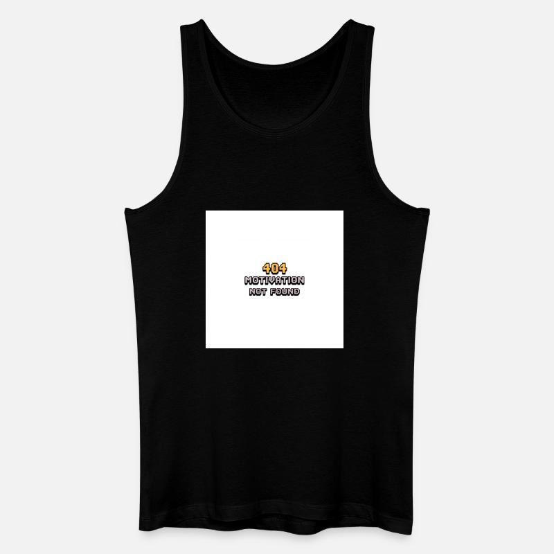 404 Motivation Not found  - Männer Bio Tank Top - Schwarz