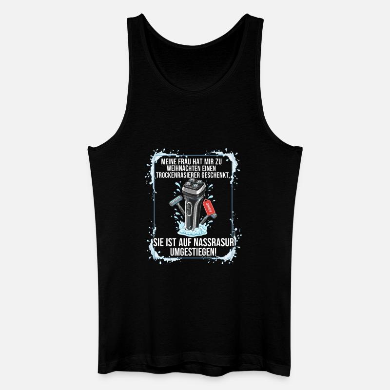 Trockenrasierer-Geschenk - Männer Bio Tank Top - Schwarz