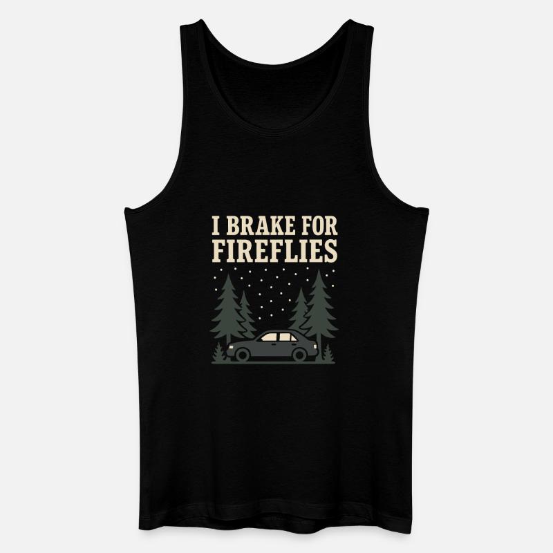 Firefly Summer Night Glow Bug Nostalgic - Männer Bio Tank Top - Schwarz
