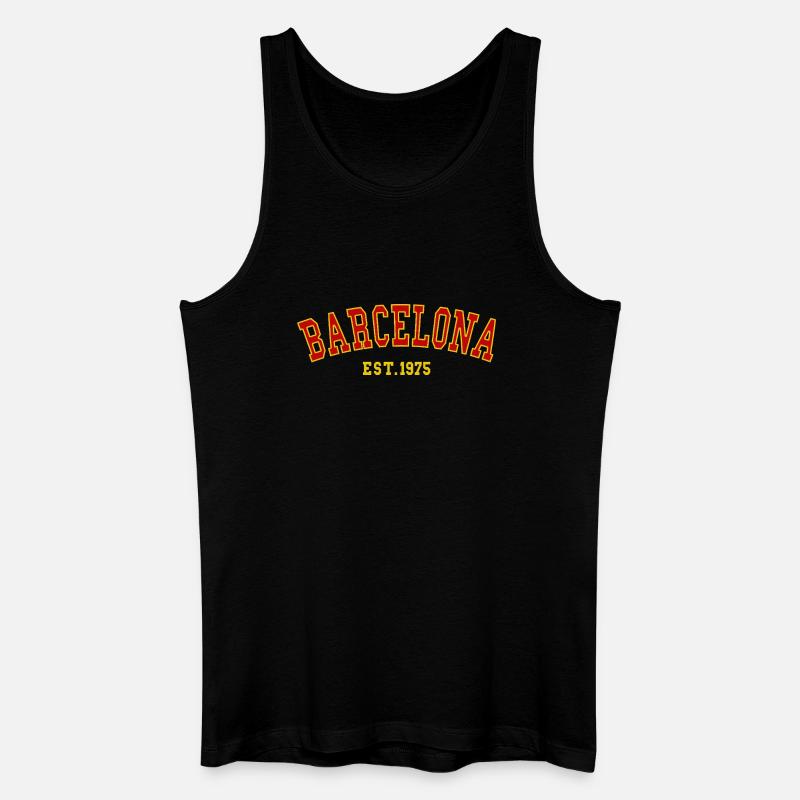 Barcelona_Est_1975 - Männer Bio Tank Top - Schwarz