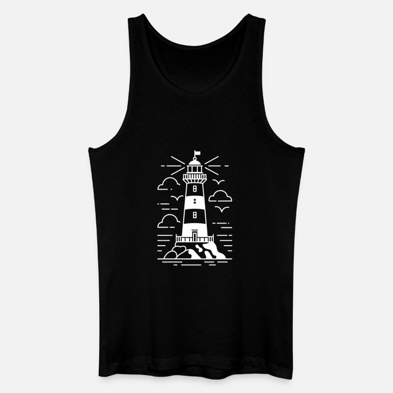 Leuchtturm am Meer - Männer Bio Tank Top - Schwarz