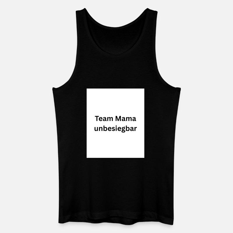 Team Mama Unbesiegbar - Männer Bio Tank Top - Schwarz