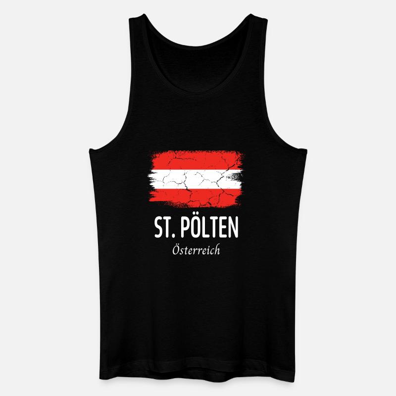 St. Pölten - Männer Bio Tank Top - Schwarz