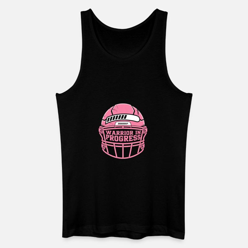 Brustkrebs Bewusstsein Warrior In Progress - Männer Bio Tank Top - Schwarz
