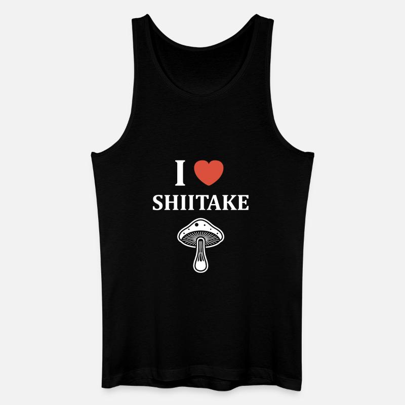 Ich liebe Shiitake - Männer Bio Tank Top - Schwarz