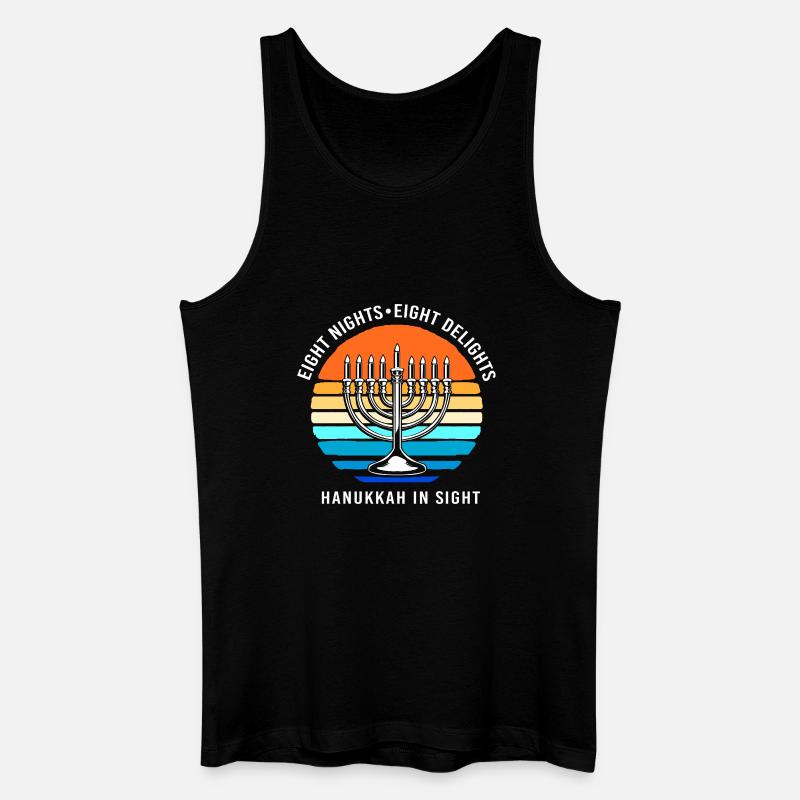 Hanoukka Hanoukka Hanoukka - Débardeur bio Homme - noir