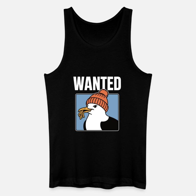 Gesuchte Pommes-möwe - Männer Bio Tank Top - Schwarz