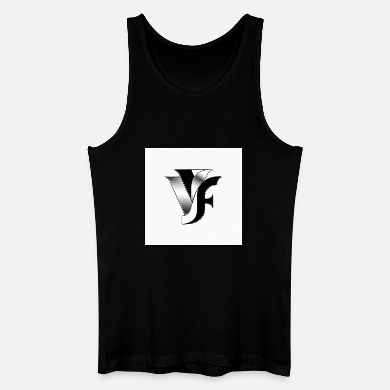 VF Monogramm Metallisch - Männer Bio Tank Top - Schwarz