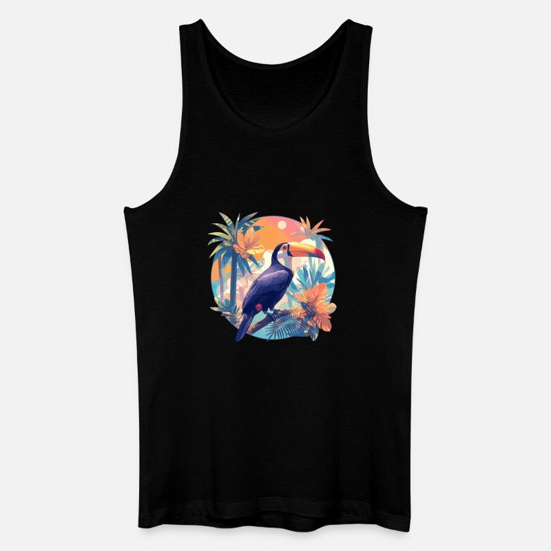 Tukane Tukan - Männer Bio Tank Top - Schwarz