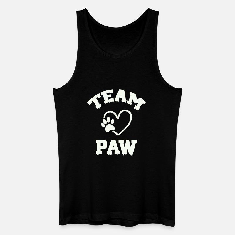 Team Paw Pfote - Männer Bio Tank Top - Schwarz