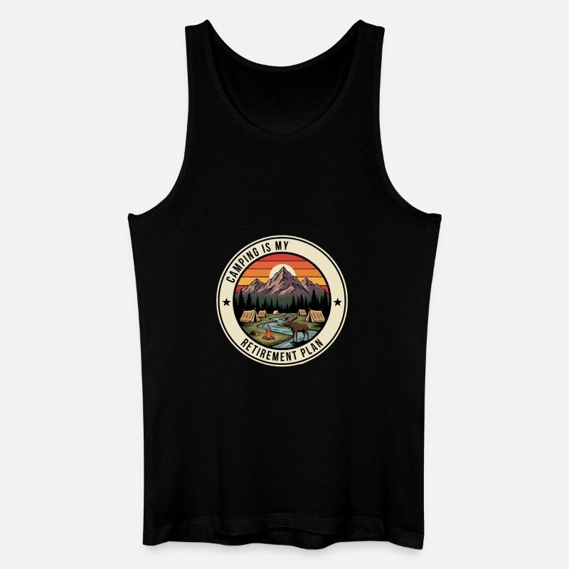 Retiree Camping Retirement Plan - Männer Bio Tank Top - Schwarz