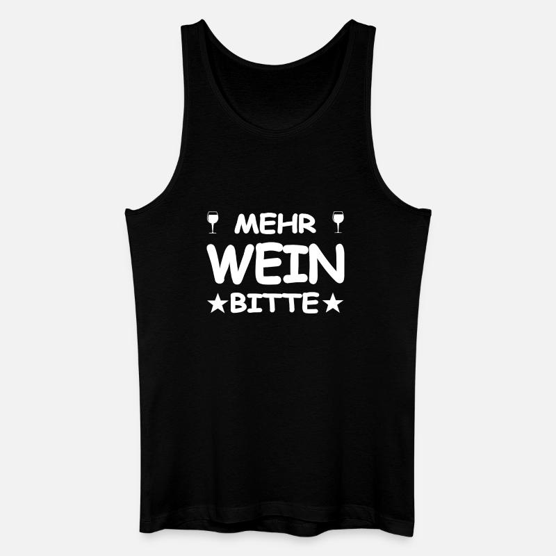 Wein - Männer Bio Tank Top - Schwarz