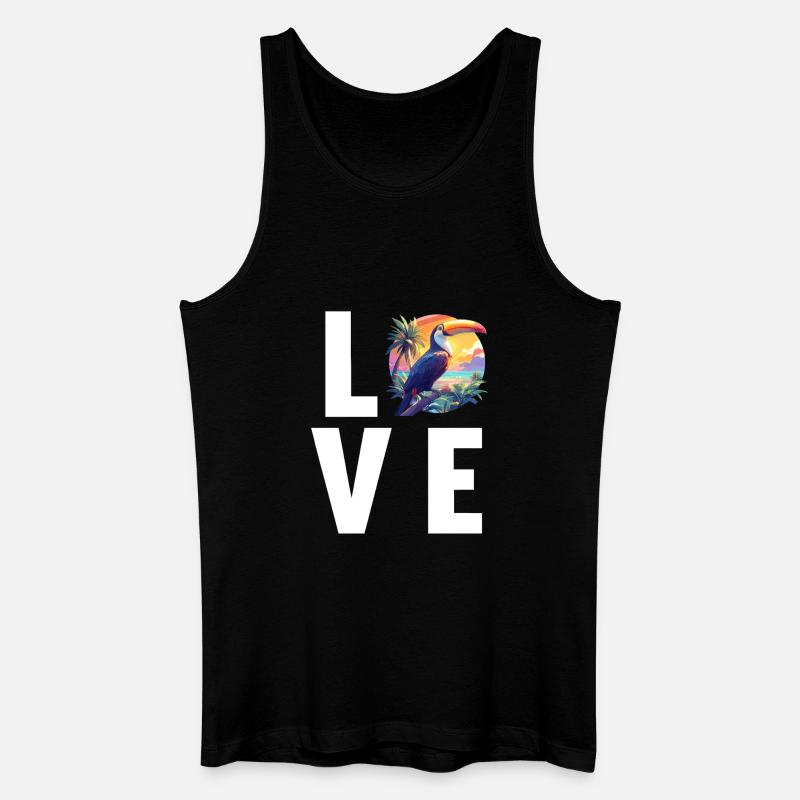 Tukane Tukan - Männer Bio Tank Top - Schwarz