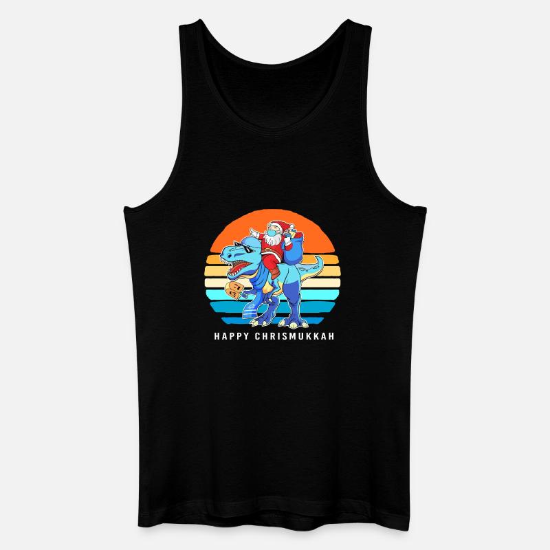 Hanoukka Hanoukka Hanoukka Noël - Débardeur bio Homme - noir