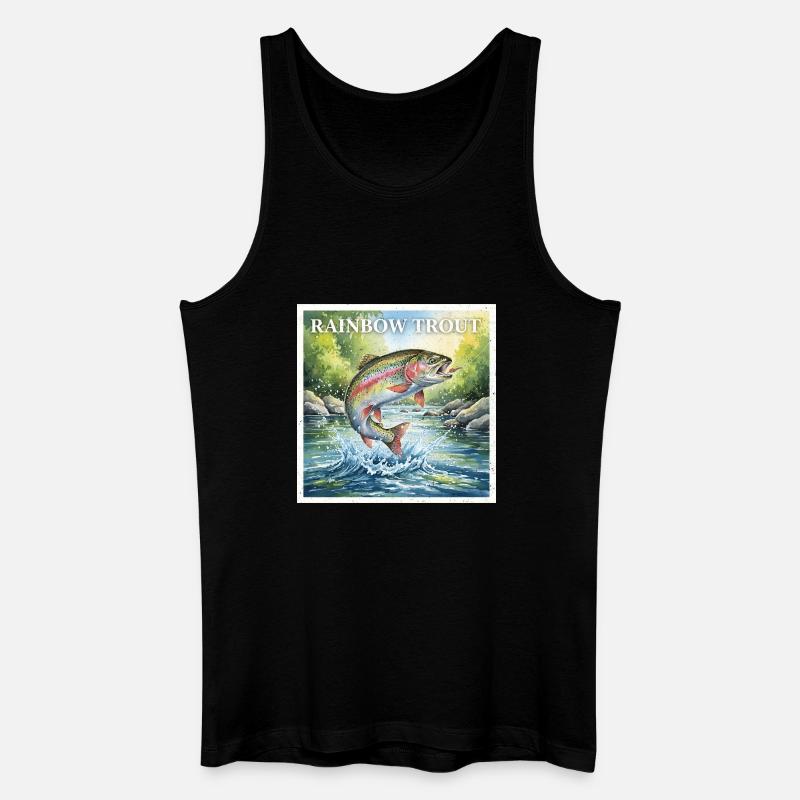 Regenbogenforelle - Männer Bio Tank Top - Schwarz